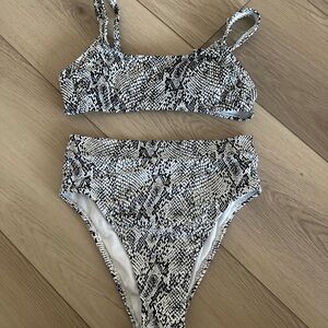 Xhilaration Black and White Patterned Bikini
